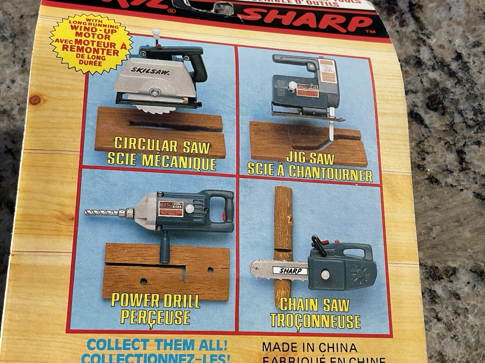 1988 Vintage Wind Up Skil Imperial Mini Power Tools Complete Set Lot Of 4