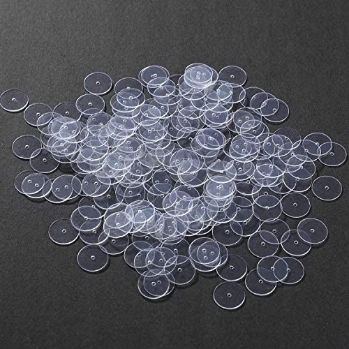 200 Pcs Clear Disc Pads to Stabilize Earrings, Plastic Discs for Earring Backs