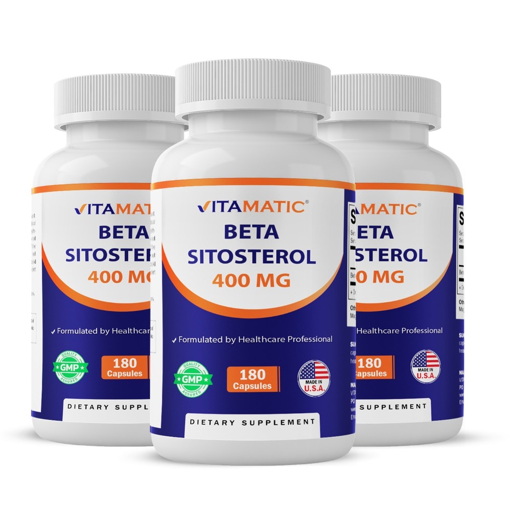 Vitamatic Beta Sitosterol Complex 400 mg 180 Capsules - 2 Pack