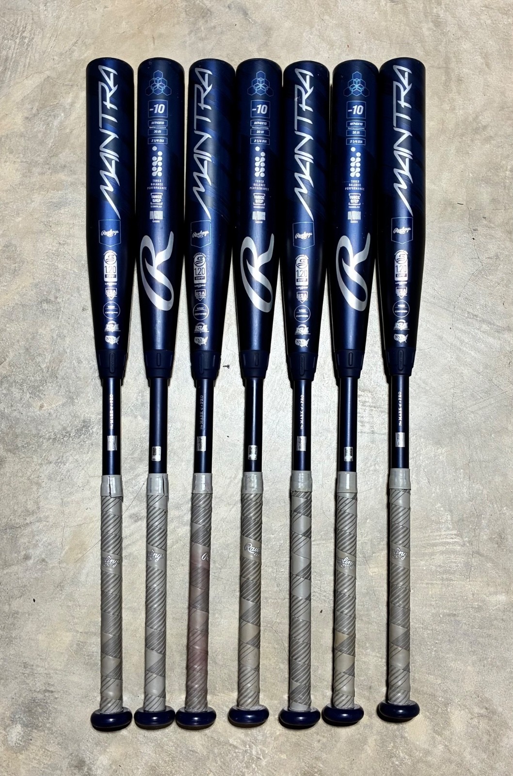Rawlings Mantra 3.0 Fastpitch -10 Softball Demo Bat 30 / 20 Navy Blue 2 1/4"