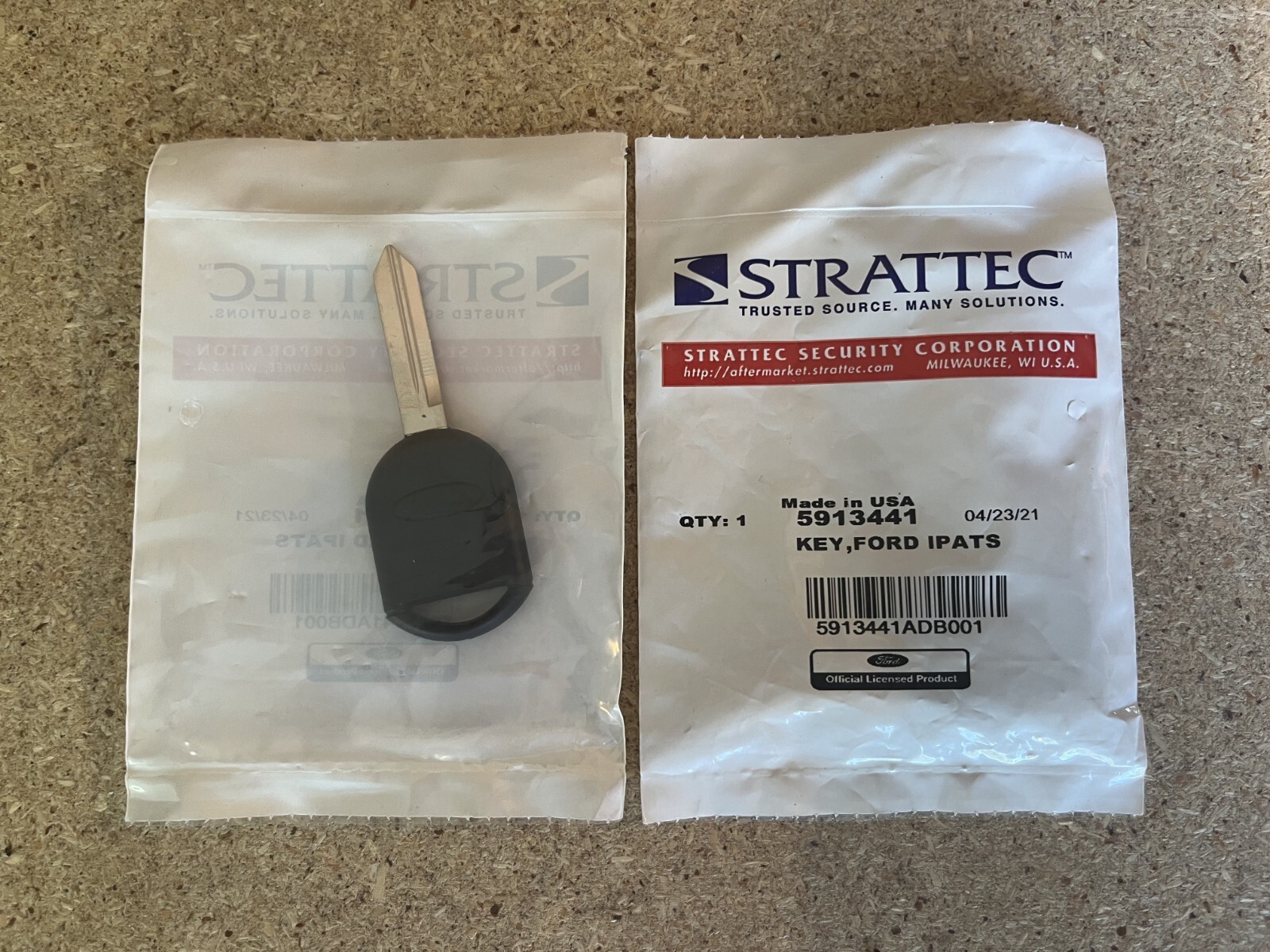 2 Pack OEM Ford Logo Transponder Keys - Strattec 5913441 C50