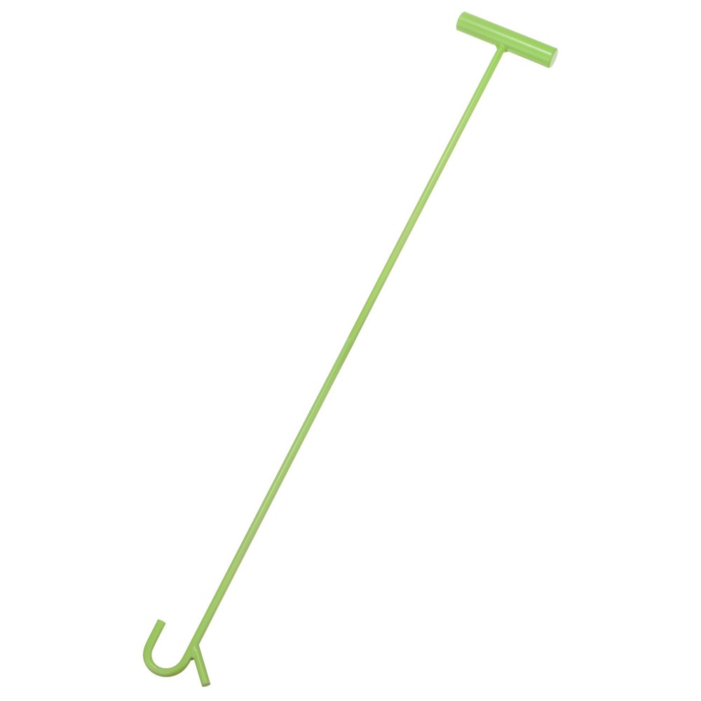Wheel Pin Puller Hook 31.5" A3 Steel for Pulling Manhole Covers, Green