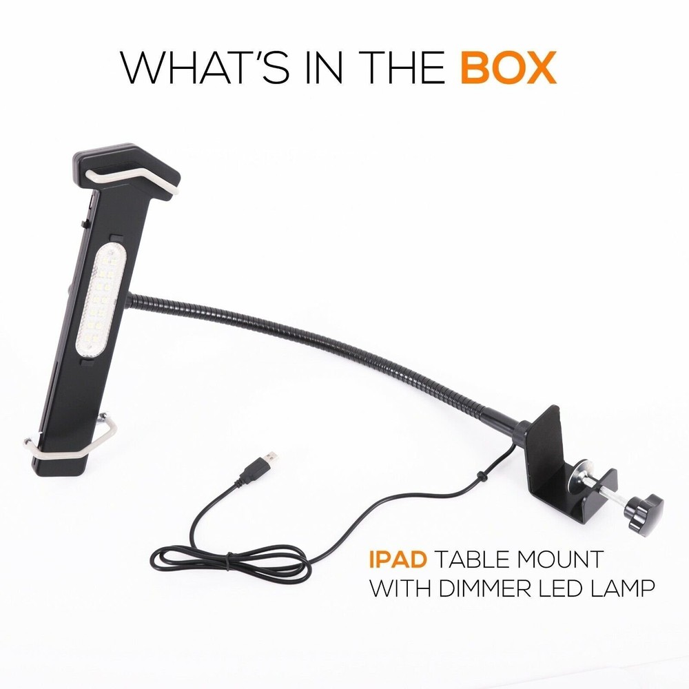 Pyle Universal Holder Adjustable Stand Securely 300° Rotatable 8.0"-10.1" Tablet