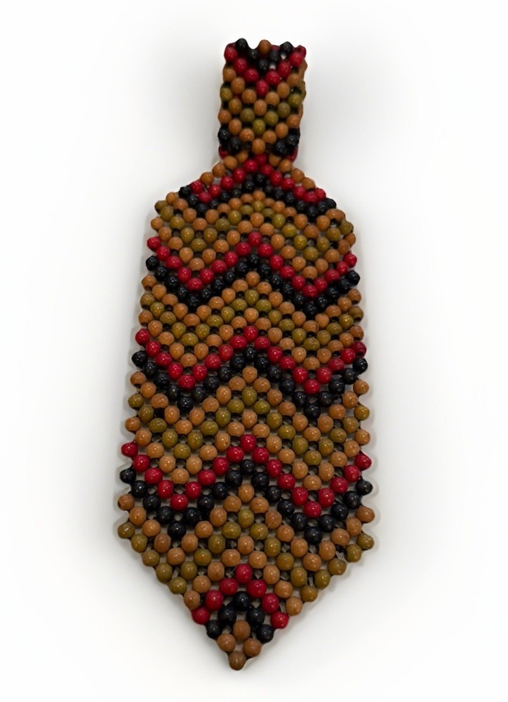 Pataxo Beaded Short Tie - Pin on