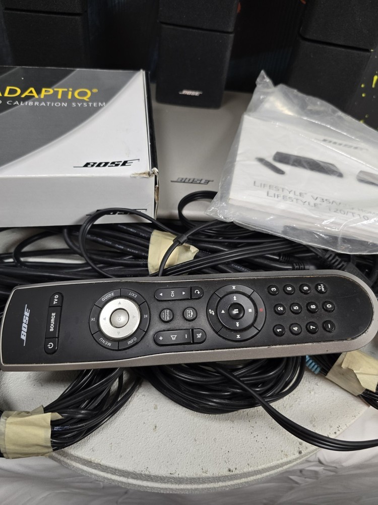 Bose AV20 Control Console Module W/ Power Supply, Remote, Wires & Speakers