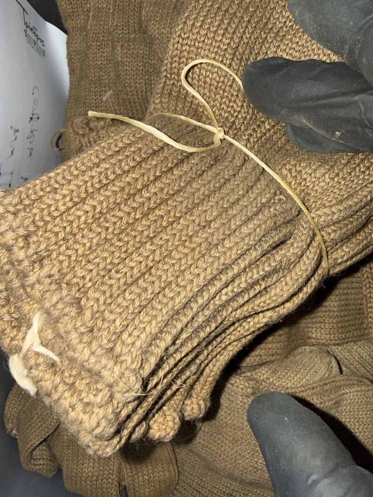 British WW2 Commando Cap Comforter 100% knitted wool Scarf P-1937 & Gloves pair