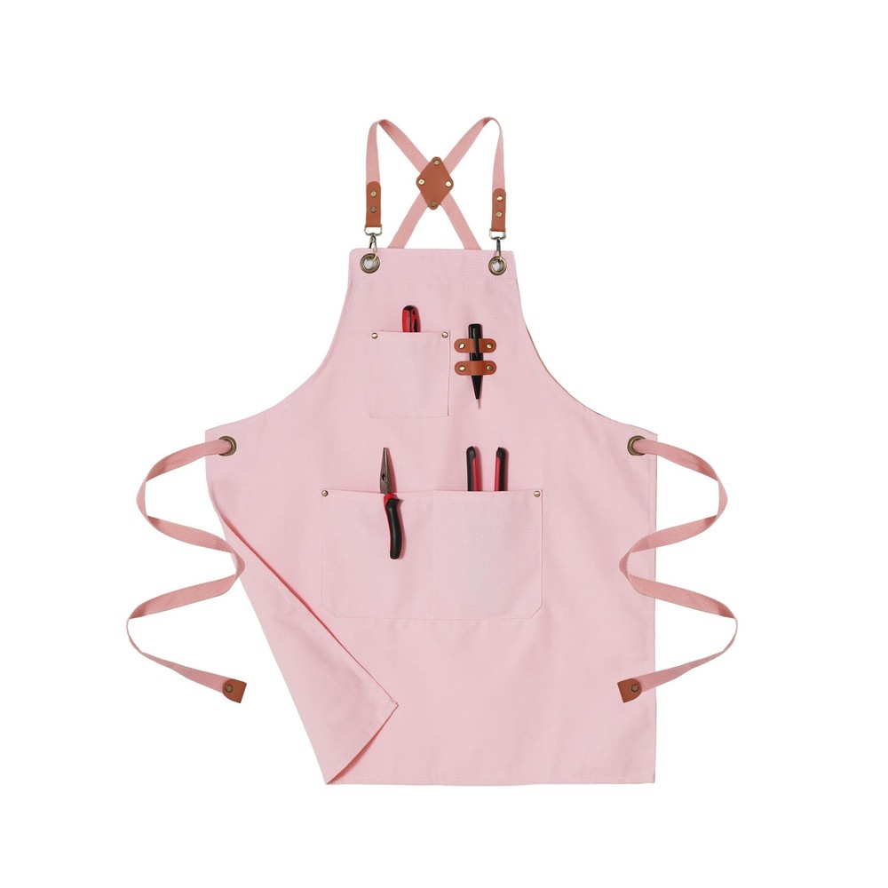 Chef Aprons for Men Canvas Apron with Large Pockets and Adjustable Neck Strap...