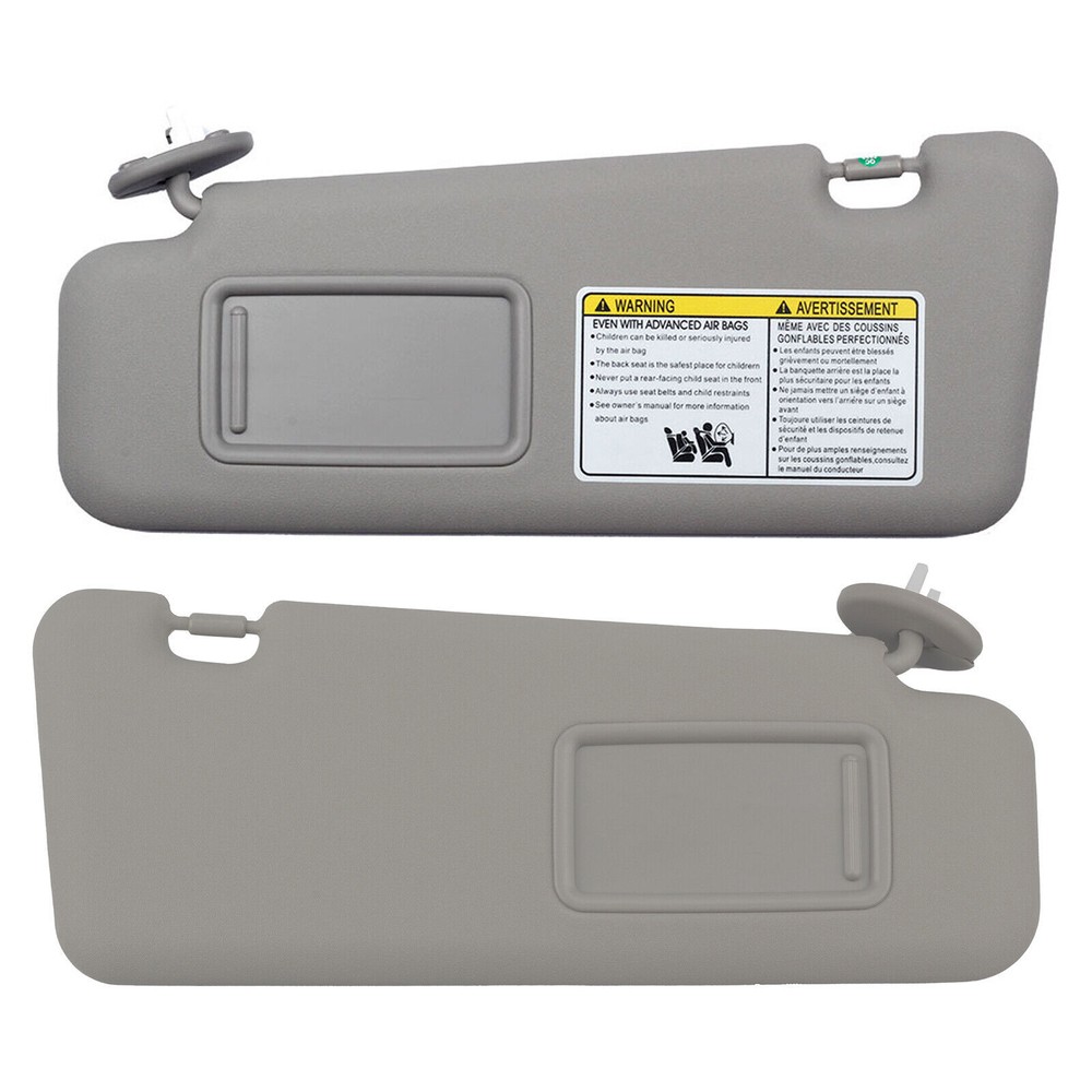Gray Left Driver Side Sun Visor w/Light & Mirror For Toyota Highlander 2008-2013