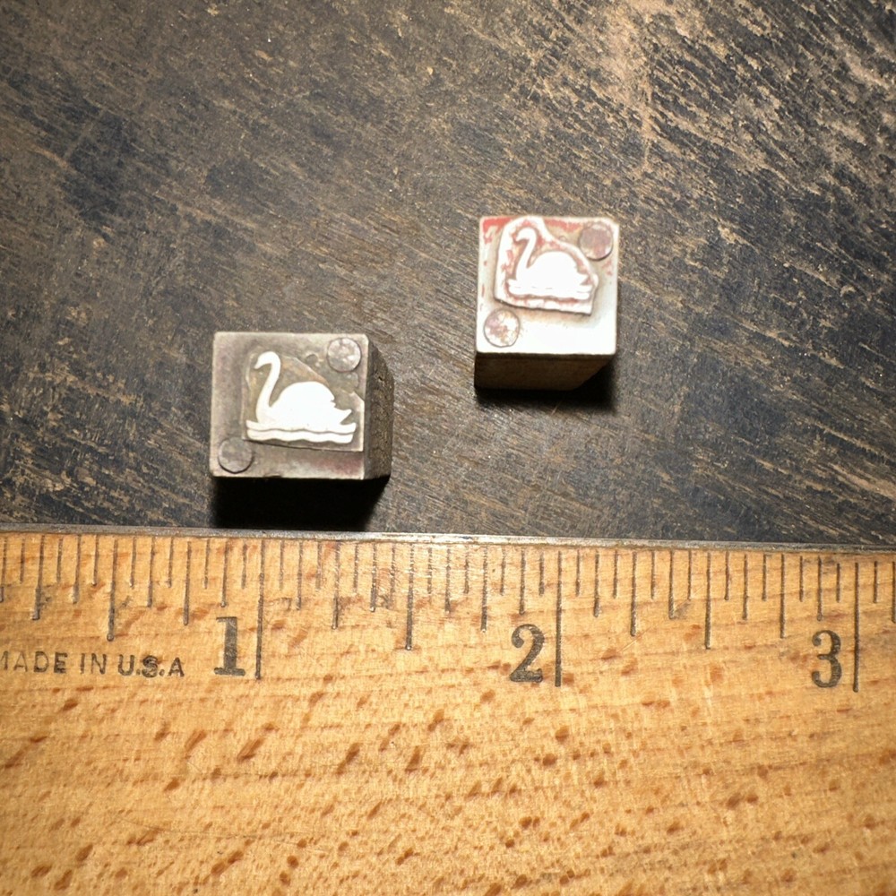 Printing Blocks “ Elegant Swans “ Nice Details.