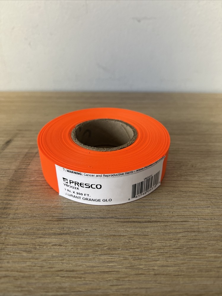 Neon Orange High Visibility Flagging Tape (4 PACK)