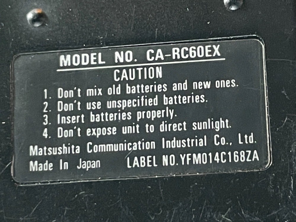 PANASONIC CA-RC60EX CAR STEREO REMOTE CONTROL PANASONIC CA-RC60EX REMOTE TESTED