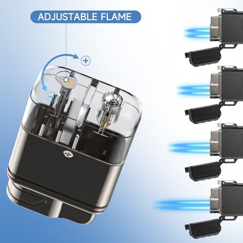 TOPAKY Torch Lighter, Waterproof Windproof Dual Flame Butane Lighter,