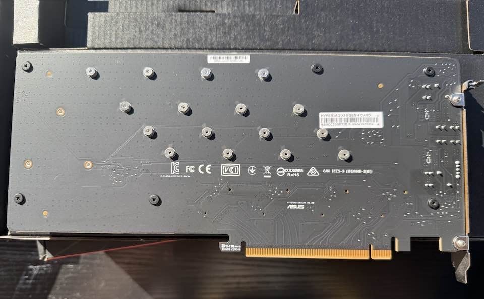 ASUS HYPER M.2 X16 GEN 4 CARD OPEN BOX NEVER USED