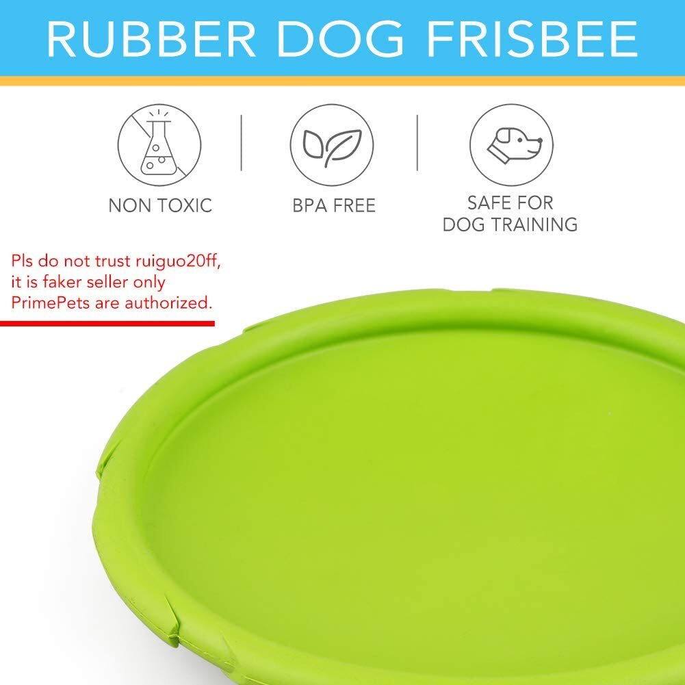 2 PACK Dog Toy Flyer Flexible Durable Frisbee Disc 7'' Chew Fetch Toys Floating