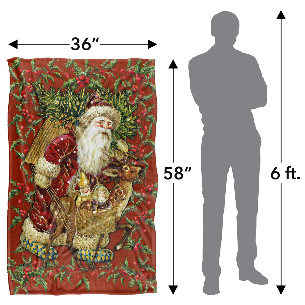 Classic Santa Silky Touch Super Soft Throw Blanket