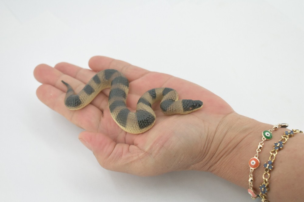 Toy Snake, Puff Adder, Rubber, Realistic Figure, Model, Gift, 5" CH526 BB158