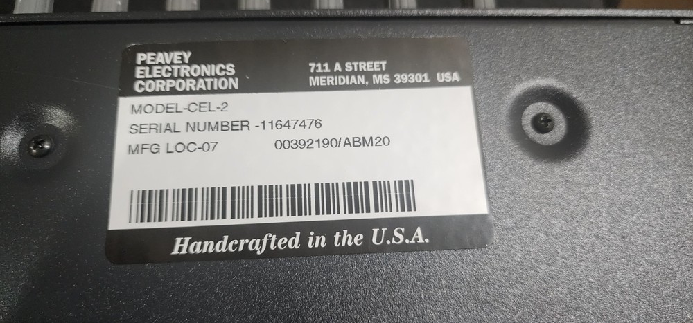 Peavey CEL 2 2-Channel Compressor Expander Limiter Gate Rackmount Processor