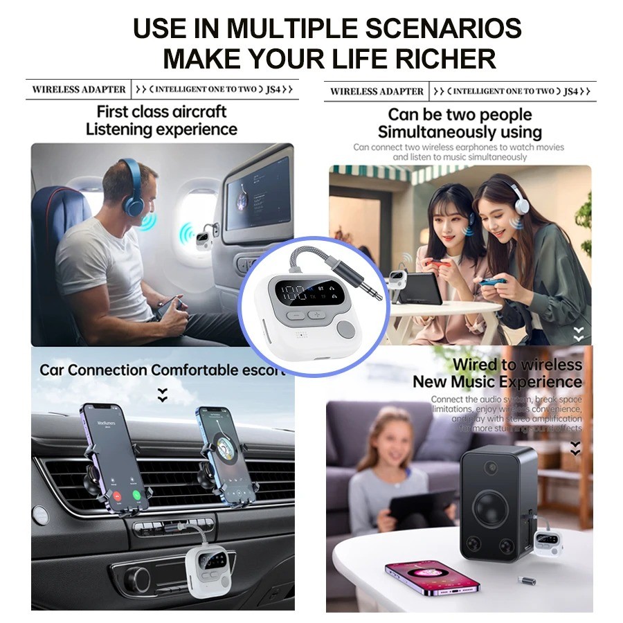 Premium Bluetooth 5.4 Receiver-Transmitter, Compact Stable Audio Gear Adapter