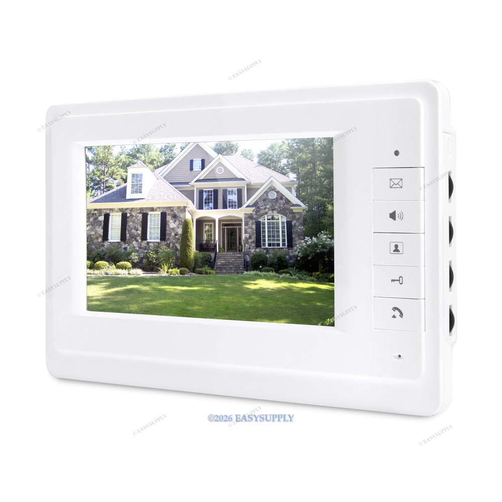 7" Wired Video Door Intercom System Electric Lock Supported for Home Security