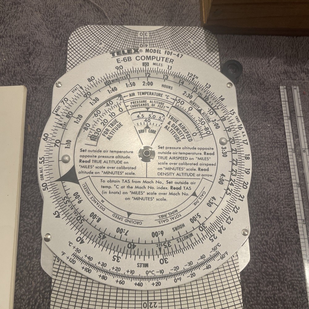 Vintage TELEX E-6B Computer FDF-47 / 50 / 51 Dead Reckoning & Instrument Plotter