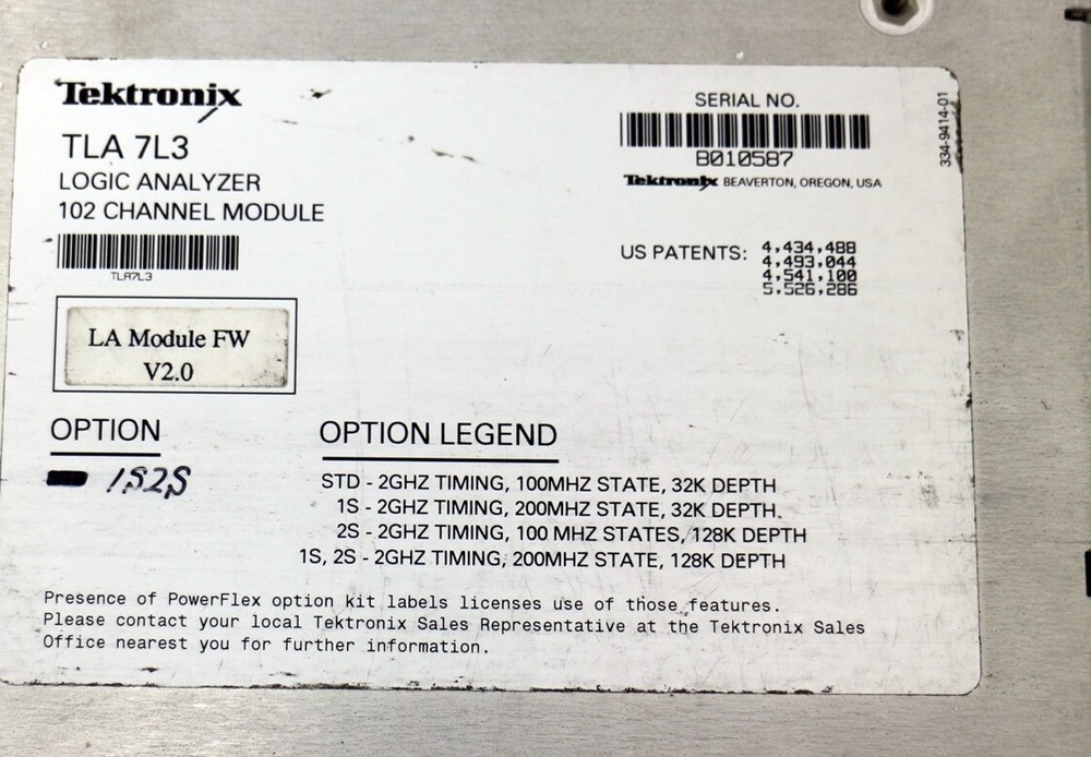 Tektronix TLA7L3 /1S,2S 2GHz 102ch Logic Analyzer Module