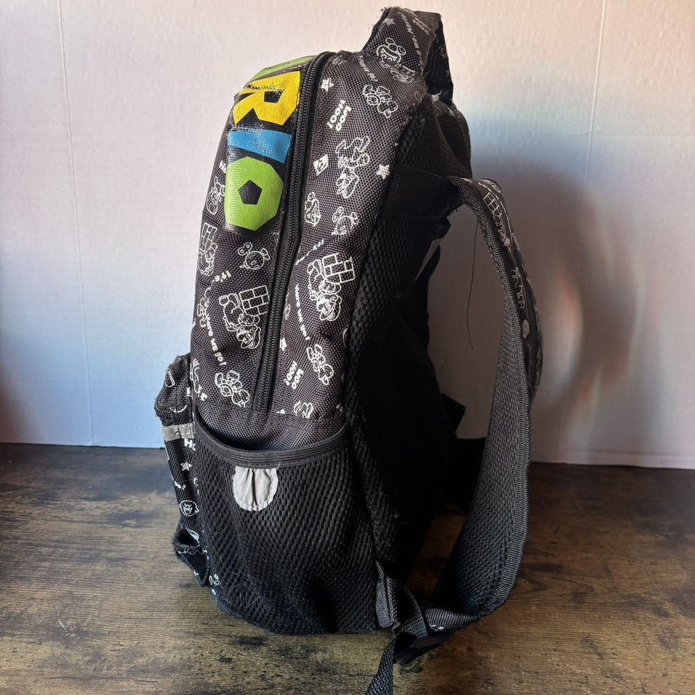 Super Mario Bookbag Backpack Black “?” 2021 Nintendo pre-owned