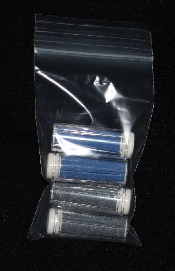 AUTHENTIC -NEW! Emjoi Micro-Pedi 4 Pack Roller Refills - 2Extra & 2Super Coarse