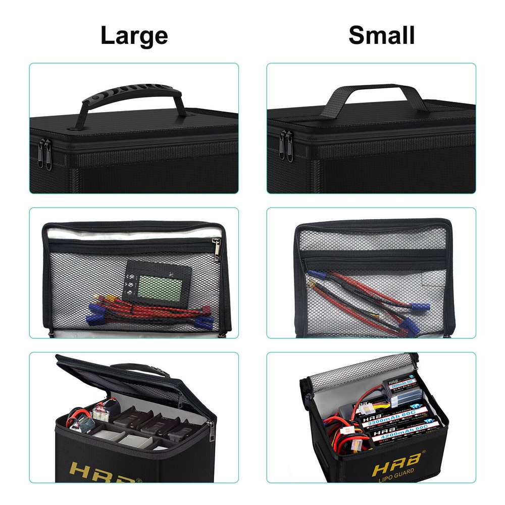 Lipo Battery Safe Bag Fireproof Explosion-Proof RC Charger Storage Carry Case