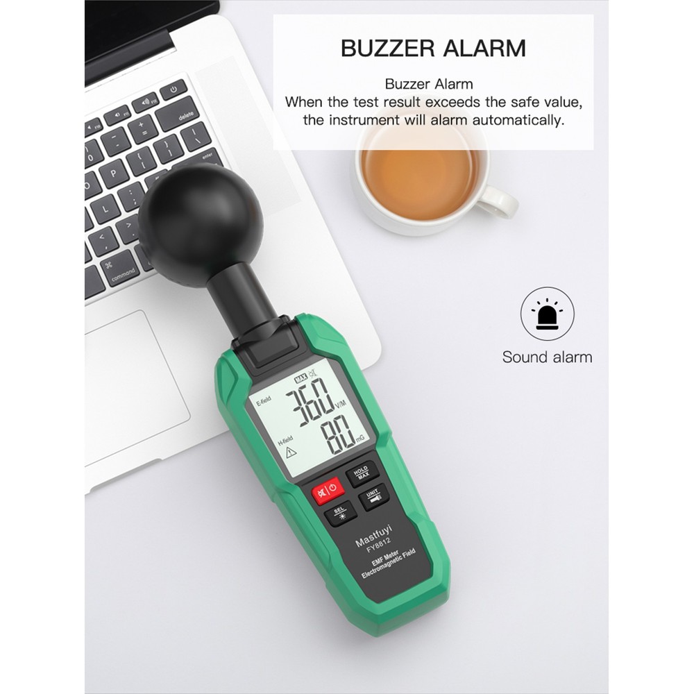 Mastfuyi EMF Meter Electromagnetic Field Tester High E5E2