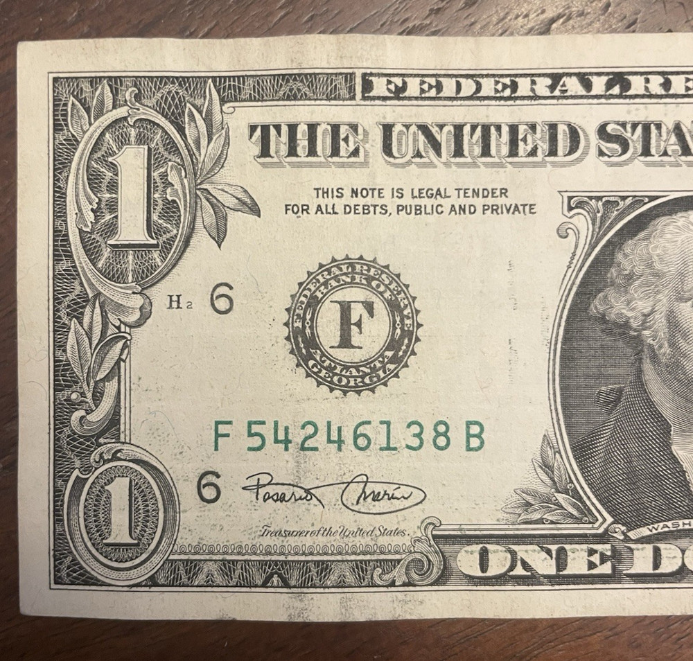 Under Inked Error BILL - ONE dolar from 2001 - Fancy and uncommon