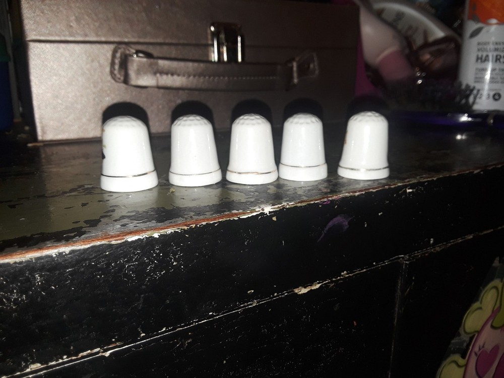 Rare Antique Porcelain Thimble Collection Each One Different