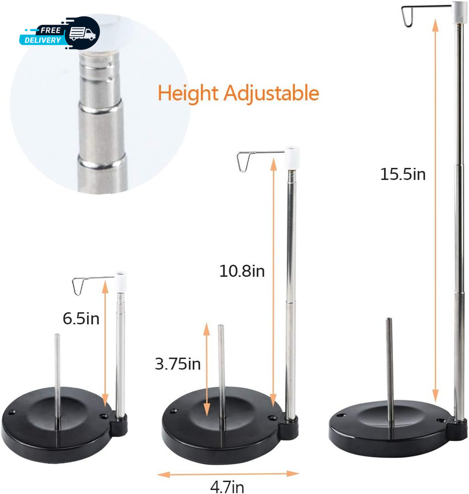 Adjustable Cone Thread Stand Spool Holder for Sewing Machine Embroidery Quilting