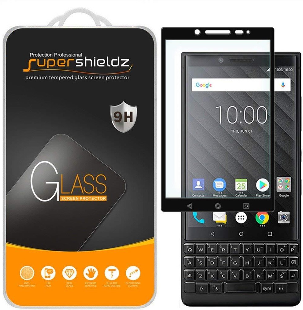 2X Supershieldz for Blackberry Key2 Full Cover Tempered Glass Screen Protector