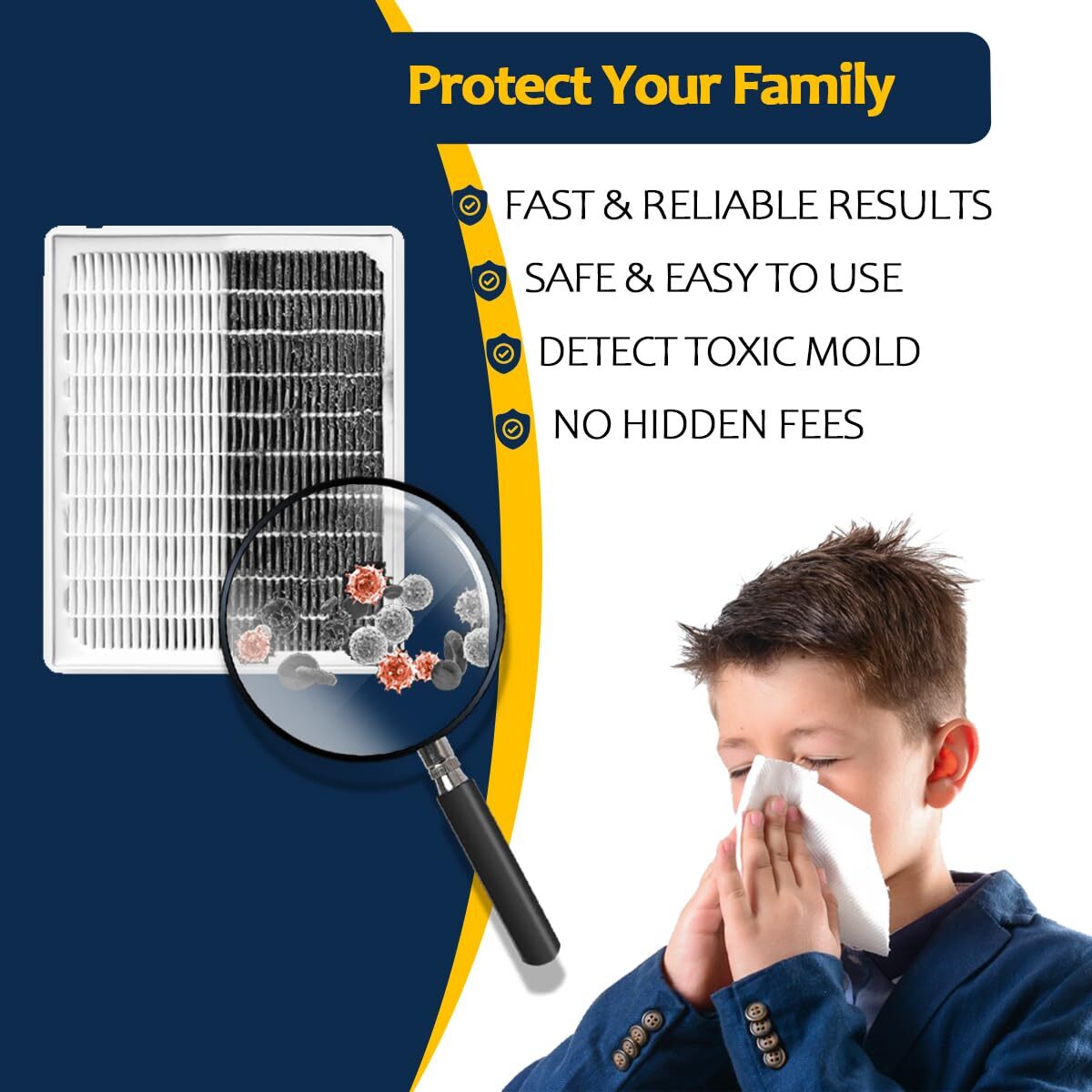 Mold Testing Kit with 10 Individual Tests - DIY Mold Test Kit for Home -