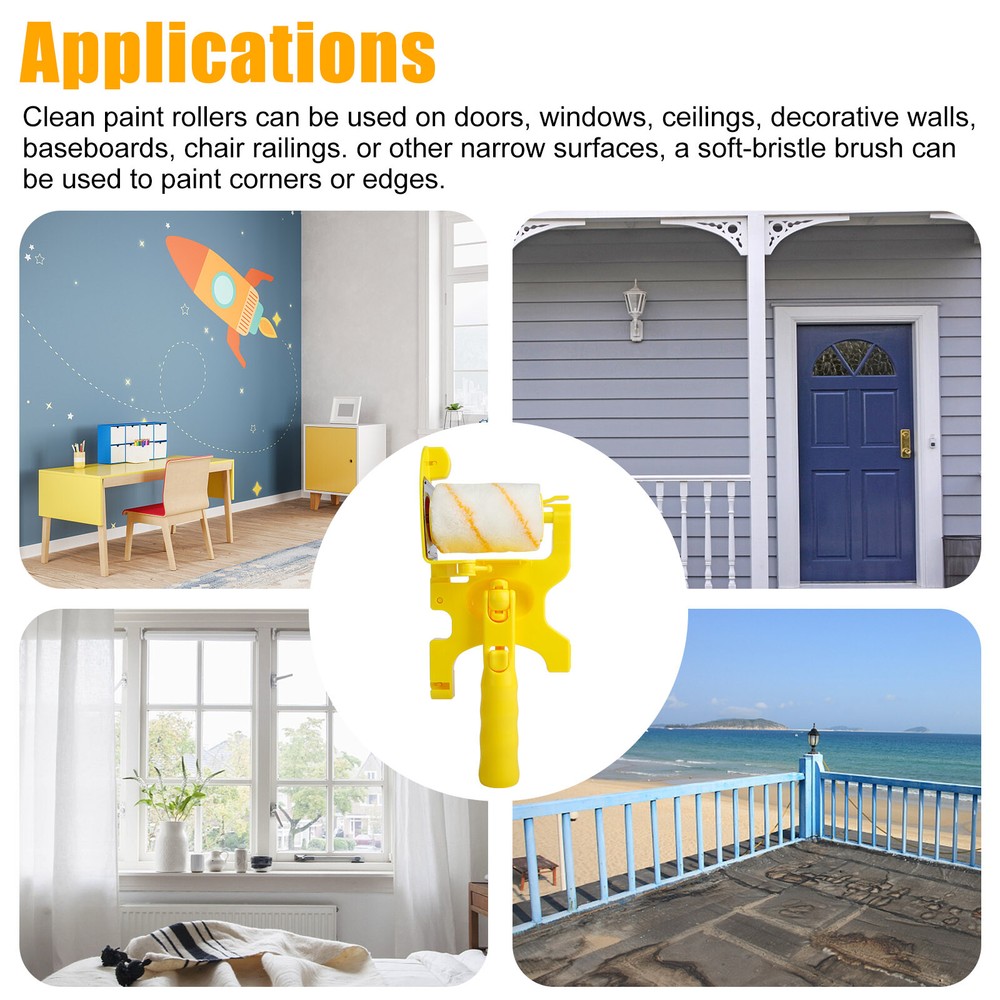 Multifunctional Clean-Cut Paint Edger Roller Brush Safe Tool Wall Corner Ceiling