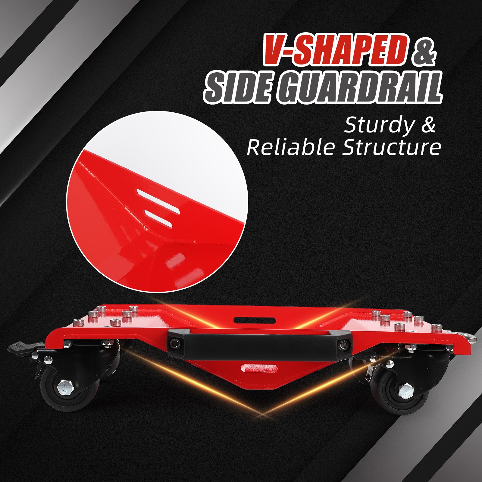 Heavy Duty Car Wheel Dolly Set 4 Pack 2000 Lbs Per Dolly Garage Vehicle Mover