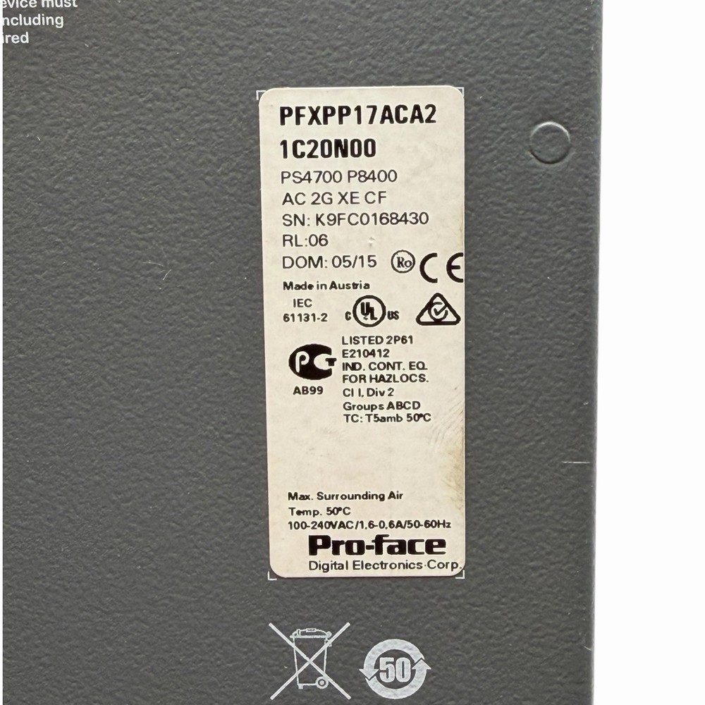 B&R 5PC820.1505-P10 Industrial Panel PC