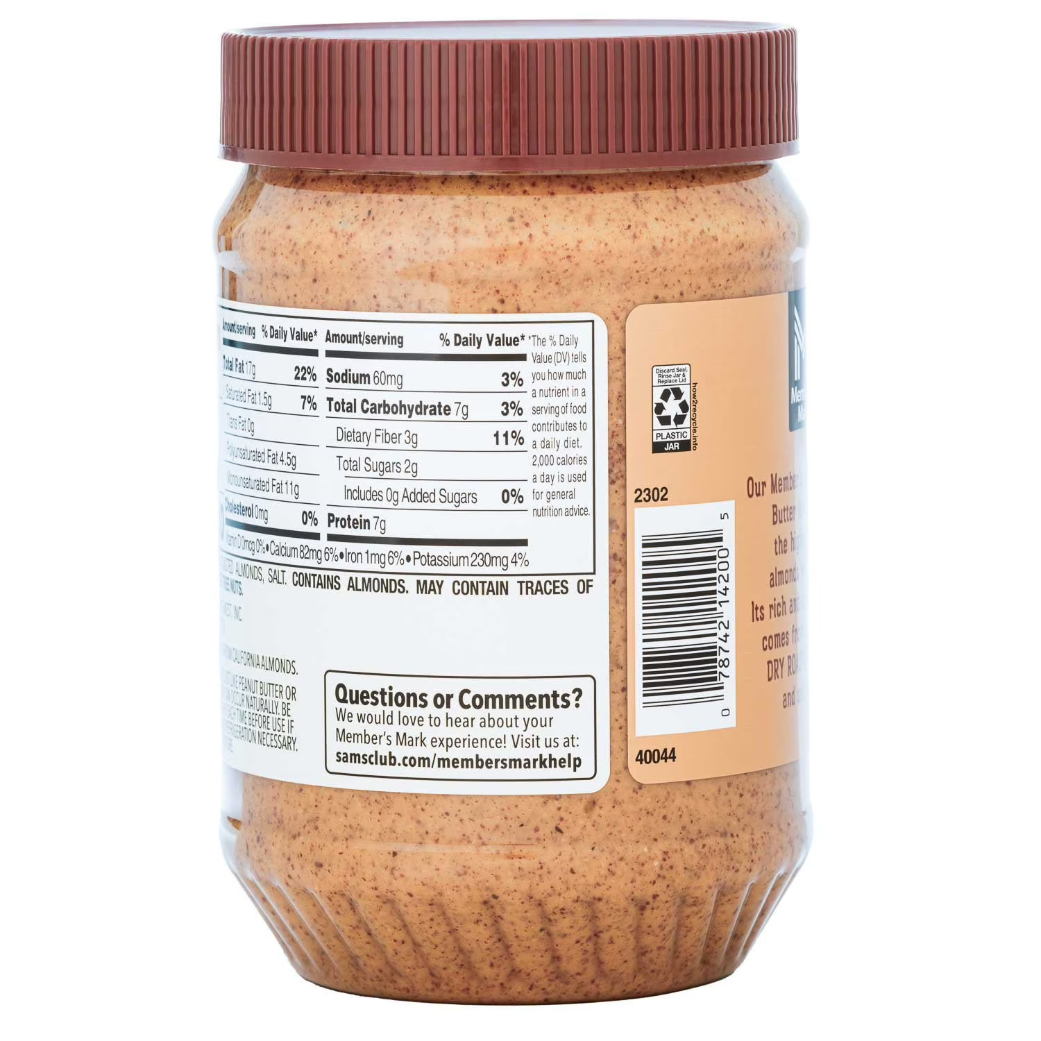 Member's Mark Creamy Almond Butter, 24 oz., 1 pk.