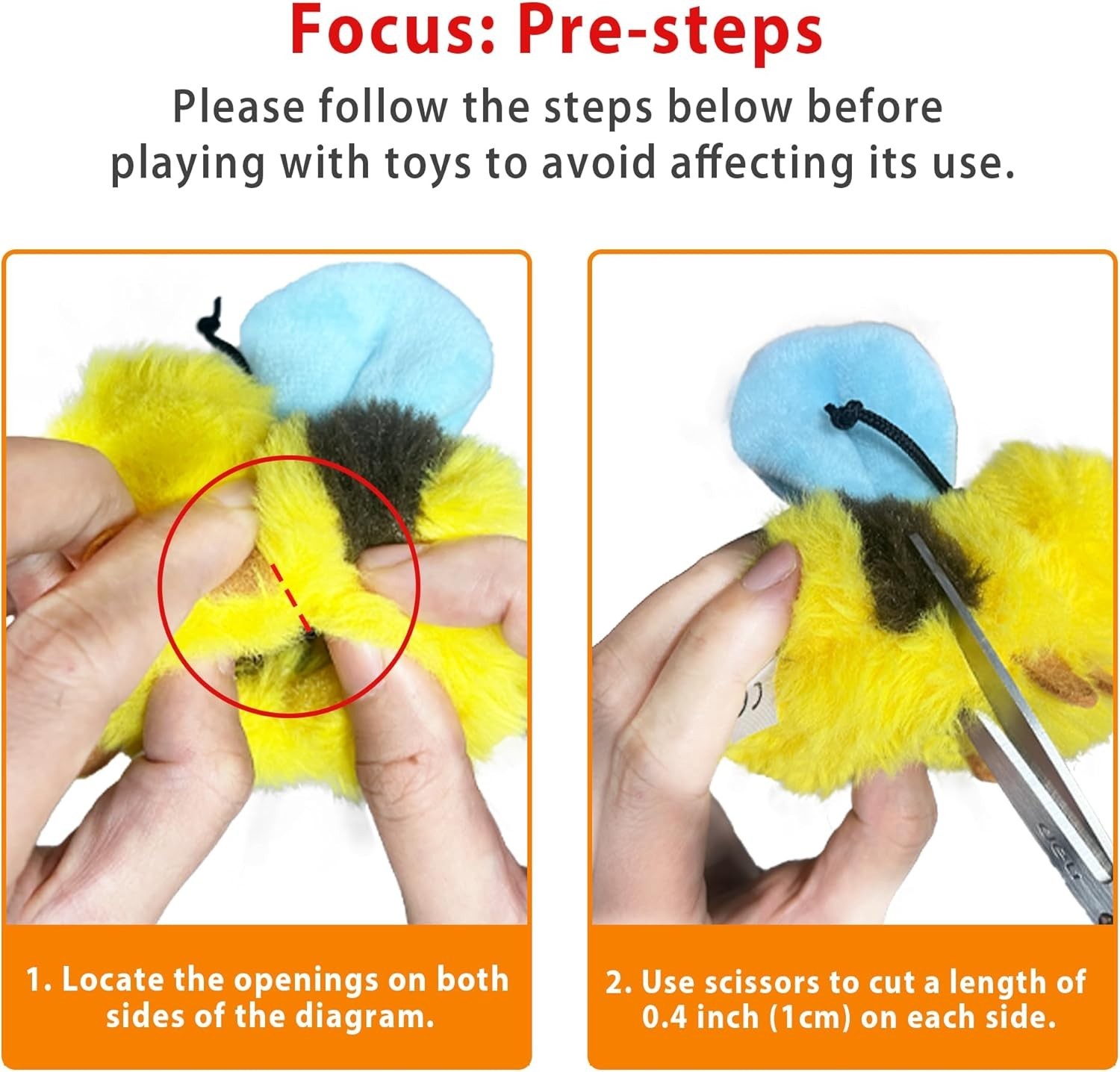 Cat Toy, Motion Activated, Flapping and Chirping Cat Toy with Catnip (Moving Bee