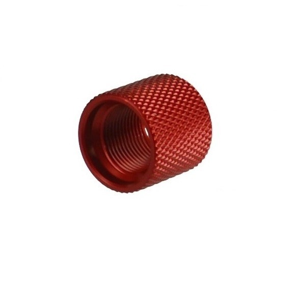 9/16x24 TPI Thread, Thread Protector Aluminum Anodized Red