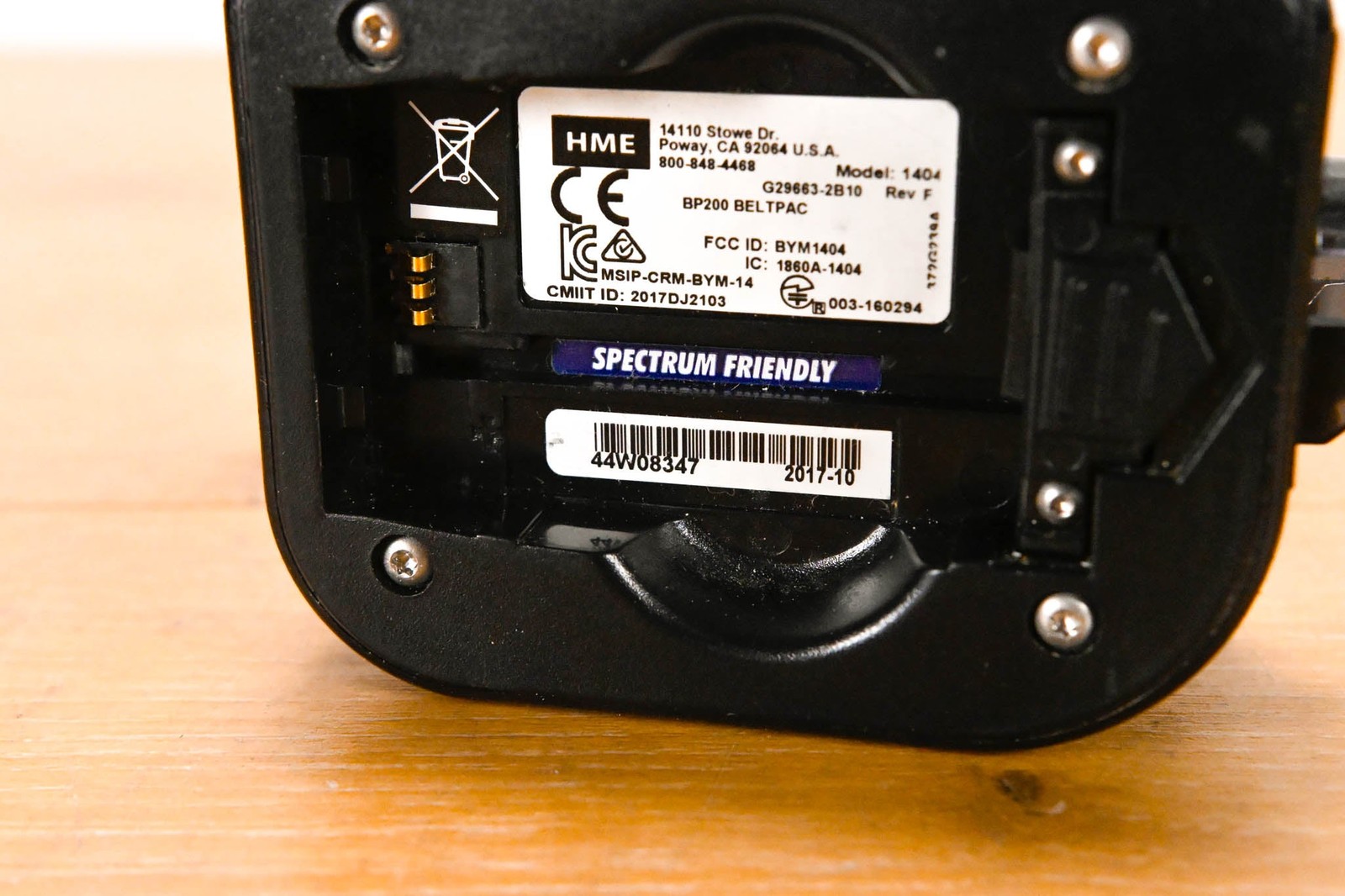 HME BP200 Wireless Beltpack CG01UFE