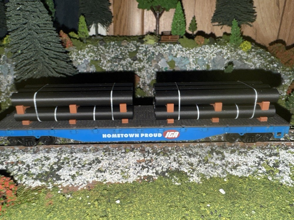 1:87 Ho Scale 20ft Black Pipe Load- Short Stack (2.75in Long)