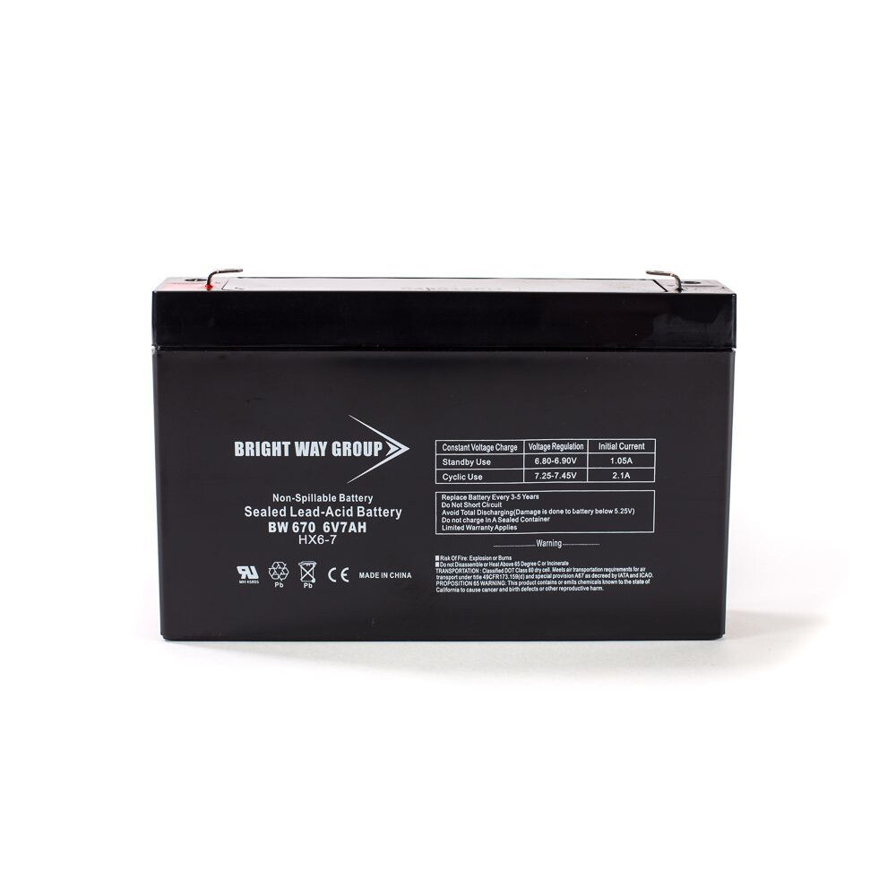 6V 7Ah SLA Battery Replacement for BSB DC6-7.2