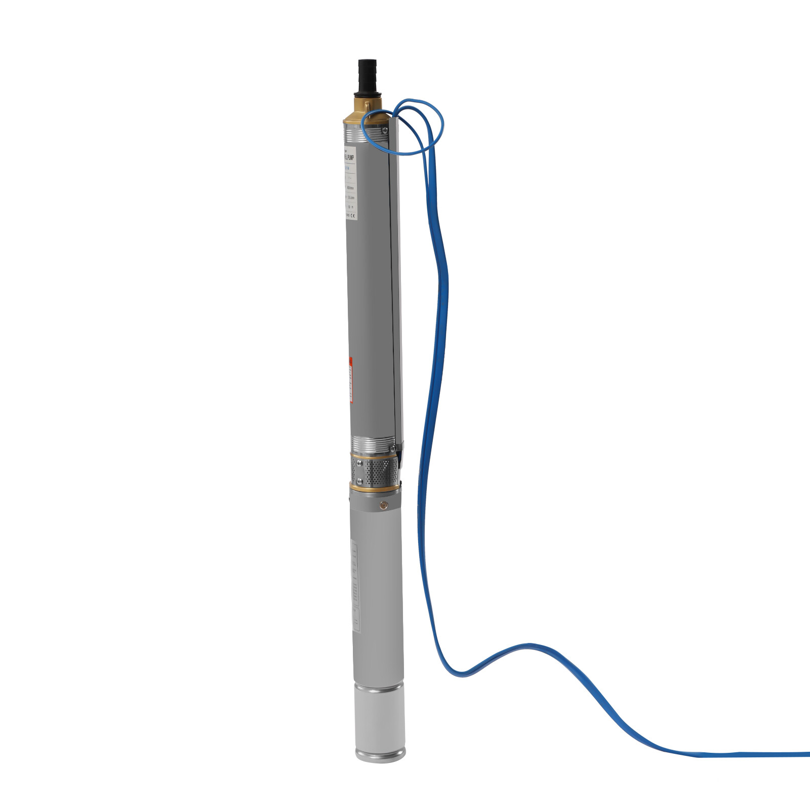 Submersible Well Pump 0.5HP Stainless Steel, 33ft Cable, Low Noise Operation