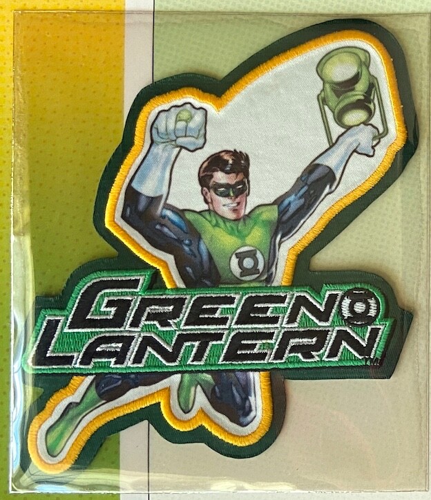 GREEN LANTERN PATCH on INFO CARD ~ Willabee & Ward ~ DC COMICS PATCH COLLECTION