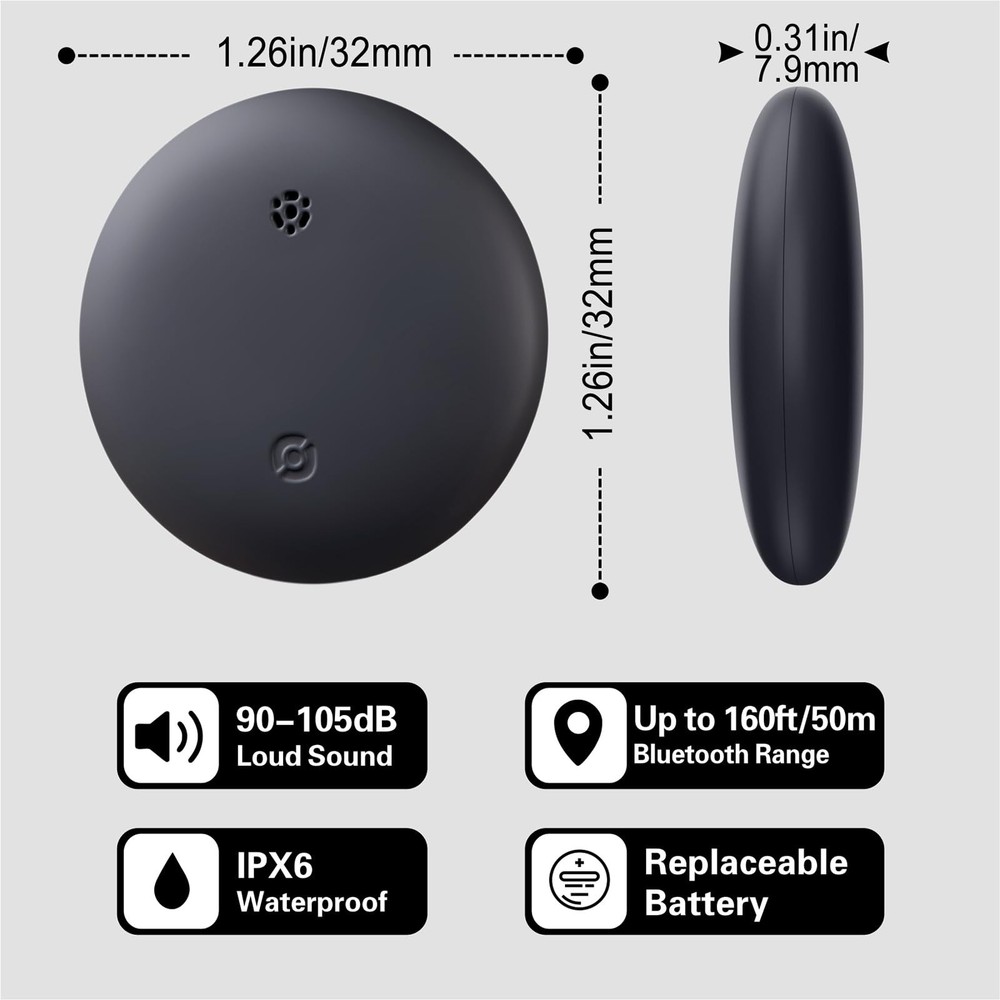 2026 Upgraded Android Air Tracker 4 Pack, Bluetooth Tracker for Android Phone...