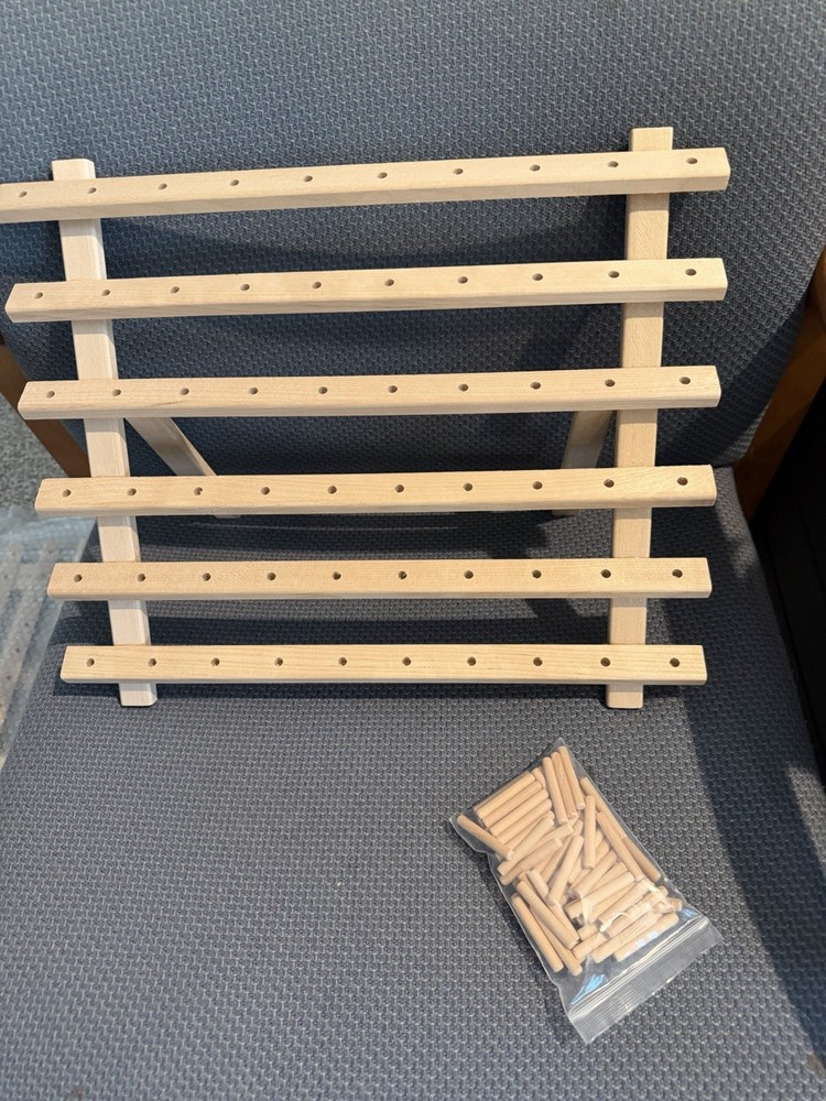 60 Spool Wooden Thread Rack For Small Thread Cones Embroidery Spools