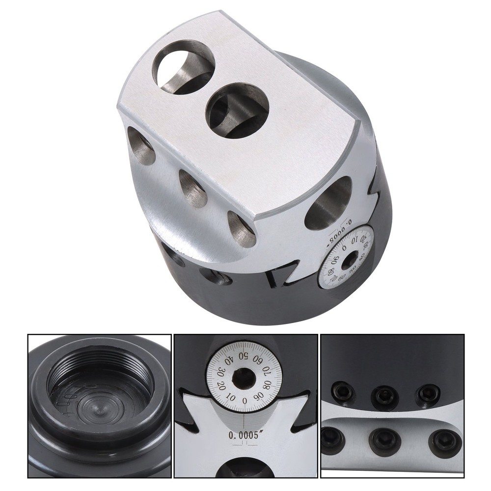 High Precision 3" Boring Head 0.001 Radius 1-1/2-18" Thread Mount 1" Max Offset