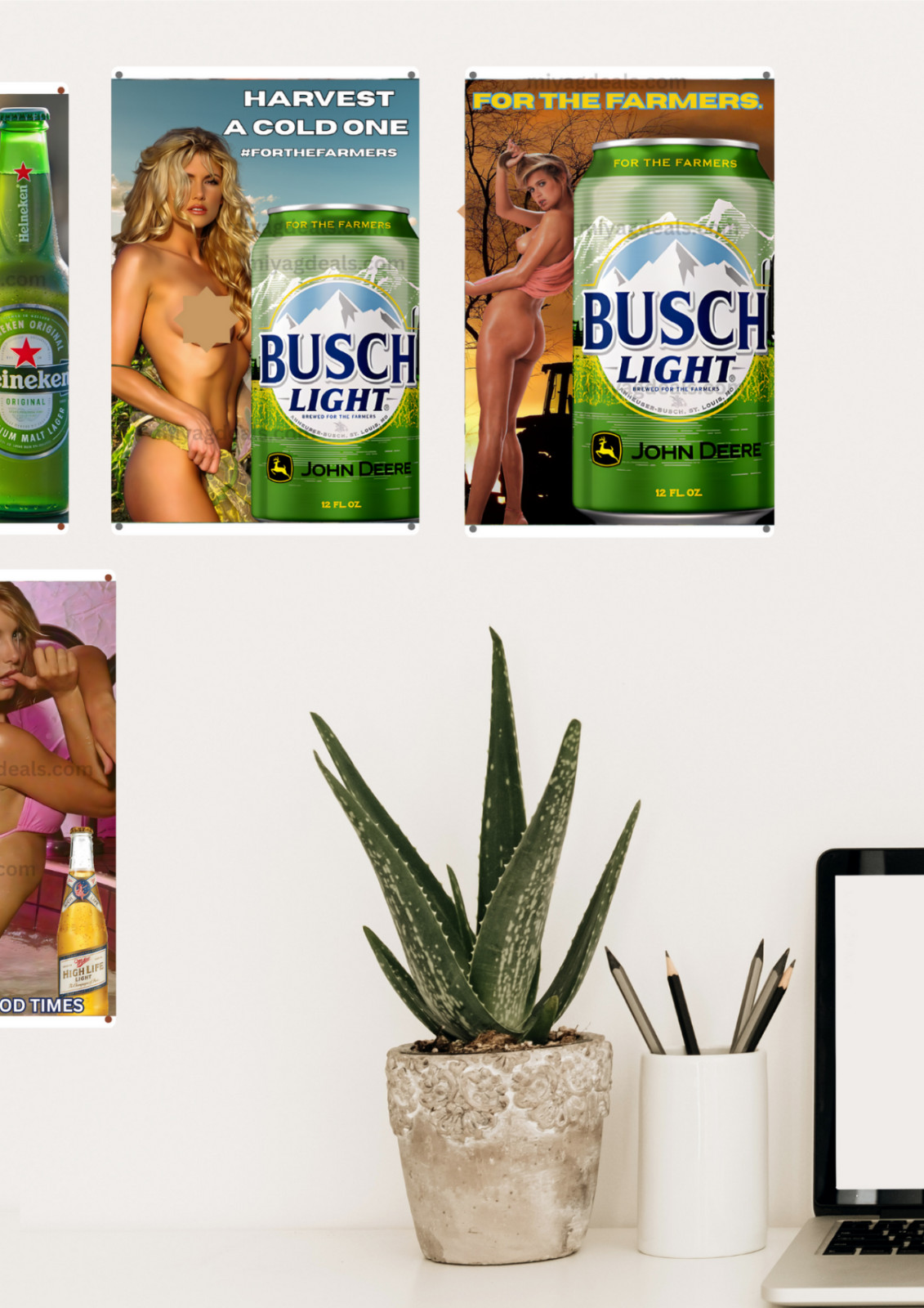 Cold Clight Beer Sexy Pamela Anderson Metal Sign Poster– Bar Wall Decor Read Des