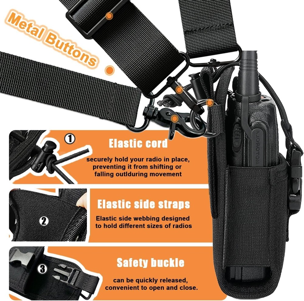 Firefighter Radio Strap Set with Mic Holder